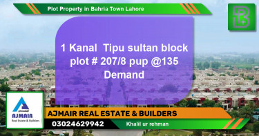Residential Plot for Sale in Bahria Town, Lahore - (BP-50280)