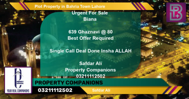 Residential Plot for Sale in Bahria Town, Lahore - (BP-50288)