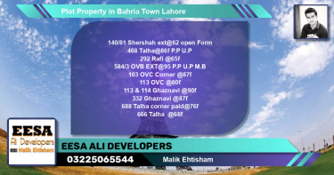 Residential Plot for Sale in Bahria Town, Lahore - (BP-50292)