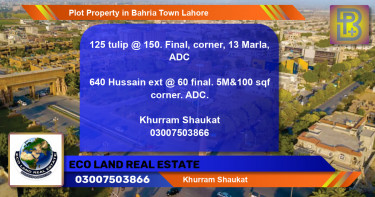 Residential Plot for Sale in Bahria Town, Lahore - (BP-50386)