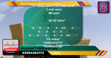 Residential Plot for Sale in Bahria Town, Lahore - (BP-50407)
