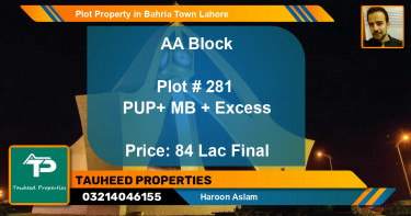 Residential Plot for Sale in Bahria Town, Lahore - (BP-50433)