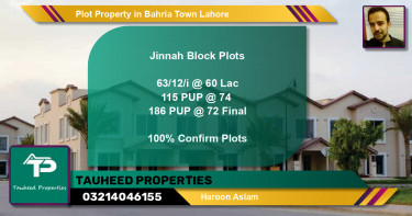Residential Plot for Sale in Bahria Town, Lahore - (BP-50434)