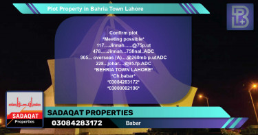 Residential Plot for Sale in Bahria Town, Lahore - (BP-50443)