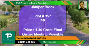 Residential Plot for Sale in Bahria Town, Lahore - (BP-50448)