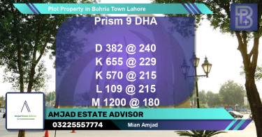 Residential Plot for Sale in Bahria Town, Lahore - (BP-50461)