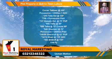 Residential Plot for Sale in Bahria Town, Lahore - (BP-50485)