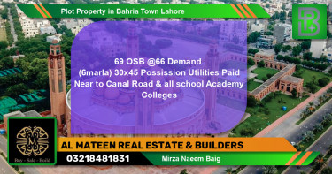 Residential Plot for Sale in Bahria Town, Lahore - (BP-50502)