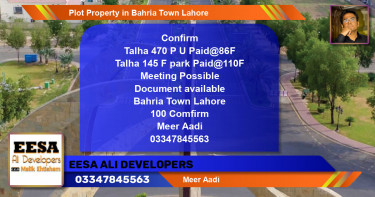Residential Plot for Sale in Bahria Town, Lahore - (BP-50655)