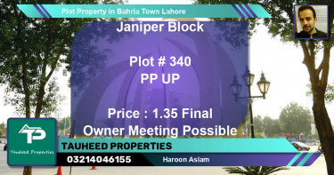 Residential Plot for Sale in Bahria Town, Lahore - (BP-50679)