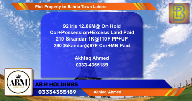 Residential Plot for Sale in Bahria Town, Lahore - (BP-50719)