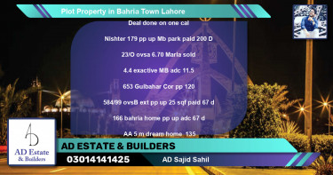 Residential Plot for Sale in Bahria Town, Lahore - (BP-50764)