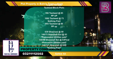 Residential Plot for Sale in Bahria Town, Lahore - (BP-50784)