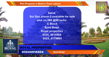 Residential Plot for Sale in Bahria Town, Lahore - (BP-50795)