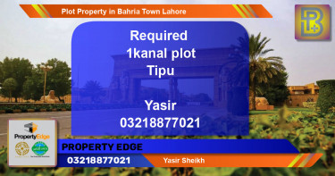 Residential Plot for Sale in Bahria Town, Lahore - (BP-50816)