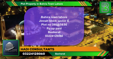 Residential Plot for Sale in Bahria Town, Lahore - (BP-50822)