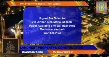 Residential Plot for Sale in Bahria Town, Lahore - (BP-50823)