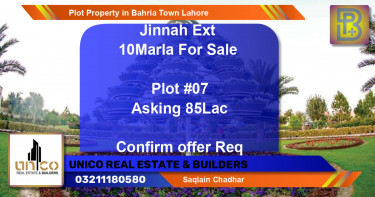 Residential Plot for Sale in Bahria Town, Lahore - (BP-50841)