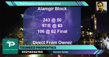 Residential Plot for Sale in Bahria Town, Lahore - (BP-50859)