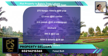 Residential Plot for Sale in Bahria Town, Lahore - (BP-50871)