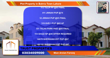 Residential Plot for Sale in Bahria Town, Lahore - (BP-50885)