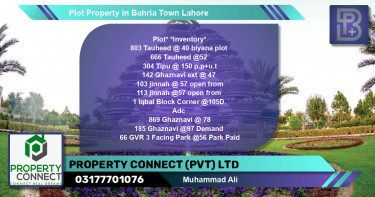 Residential Plot for Sale in Bahria Town, Lahore - (BP-50891)