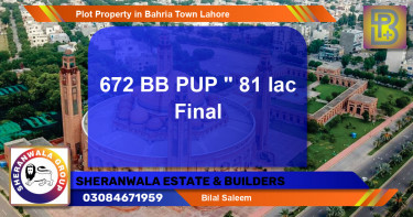 Residential Plot for Sale in Bahria Town, Lahore - (BP-50939)