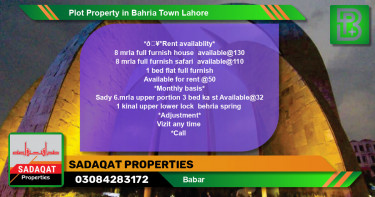 Residential Plot for Sale in Bahria Town, Lahore - (BP-50970)