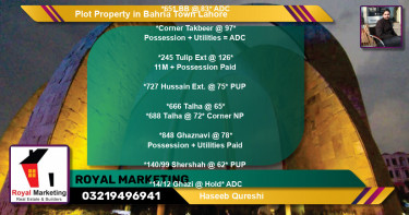 Residential Plot for Sale in Bahria Town, Lahore - (BP-51003)