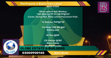 Residential Plot for Sale in Bahria Town, Lahore - (BP-51026)