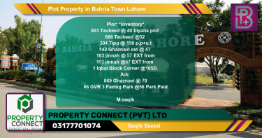 Residential Plot for Sale in Bahria Town, Lahore - (BP-51044)