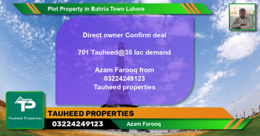 Residential Plot for Sale in Bahria Town, Lahore - (BP-51048)