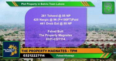 Residential Plot for Sale in Bahria Town, Lahore - (BP-51060)