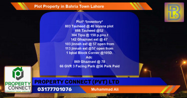 Residential Plot for Sale in Bahria Town, Lahore - (BP-51062)