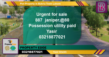 Residential Plot for Sale in Bahria Town, Lahore - (BP-51098)