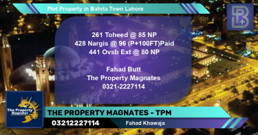 Residential Plot for Sale in Bahria Town, Lahore - (BP-51110)