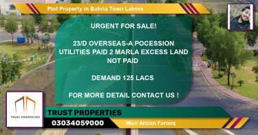 Residential Plot for Sale in Bahria Town, Lahore - (BP-51142)