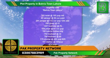 Residential Plot for Sale in Bahria Town, Lahore - (BP-51177)