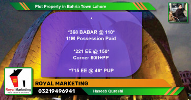Residential Plot for Sale in Bahria Town, Lahore - (BP-51182)