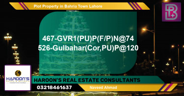 Residential Plot for Sale in Bahria Town, Lahore - (BP-51269)