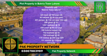 Residential Plot for Sale in Bahria Town, Lahore - (BP-51345)