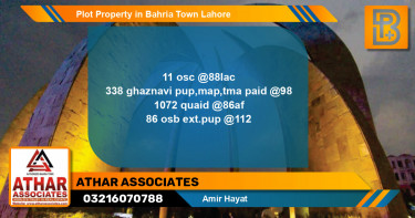Residential Plot for Sale in Bahria Town, Lahore - (BP-51393)