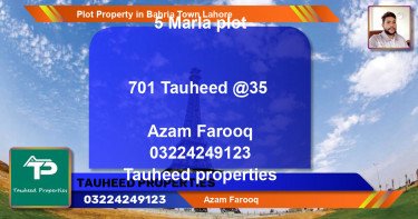 Residential Plot for Sale in Bahria Town, Lahore - (BP-51457)