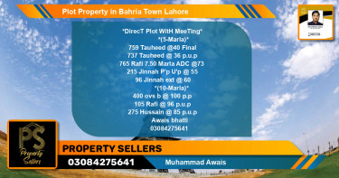 Residential Plot for Sale in Bahria Town, Lahore - (BP-51497)