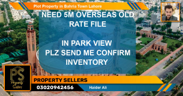Residential Plot for Sale in Bahria Town, Lahore - (BP-51508)