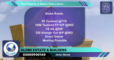 Residential Plot for Sale in Bahria Town, Lahore - (BP-51512)