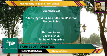 Residential Plot for Sale in Bahria Town, Lahore - (BP-51532)