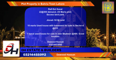 Residential Plot for Sale in Bahria Town, Lahore - (BP-51550)