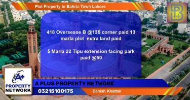 Residential Plot for Sale in Bahria Town, Lahore - (BP-51566)