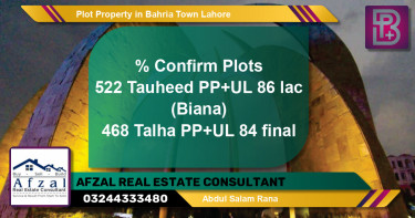 Residential Plot for Sale in Bahria Town, Lahore - (BP-51579)